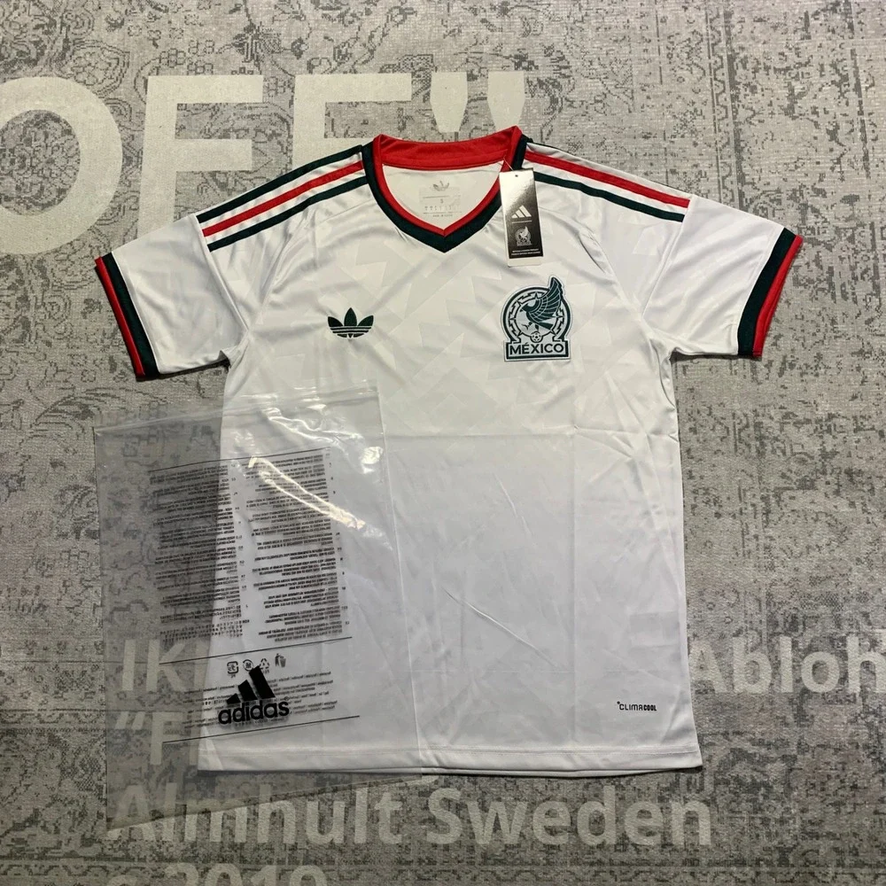 Adidas Mexico Soccer Jersey Mens Small White NWT Climacool Official Licensed